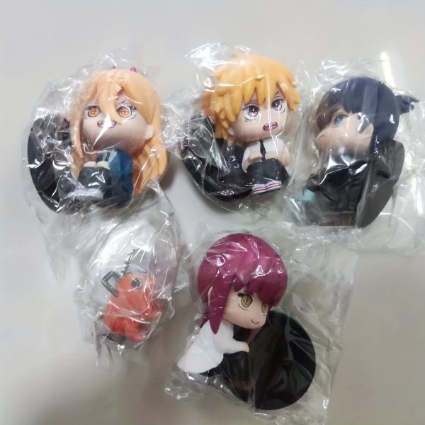 6pcs 6CM Q Version Chainsaw Man figure Pochita Power Electric Times Kawaii  Mini Figural Toys - Image 2