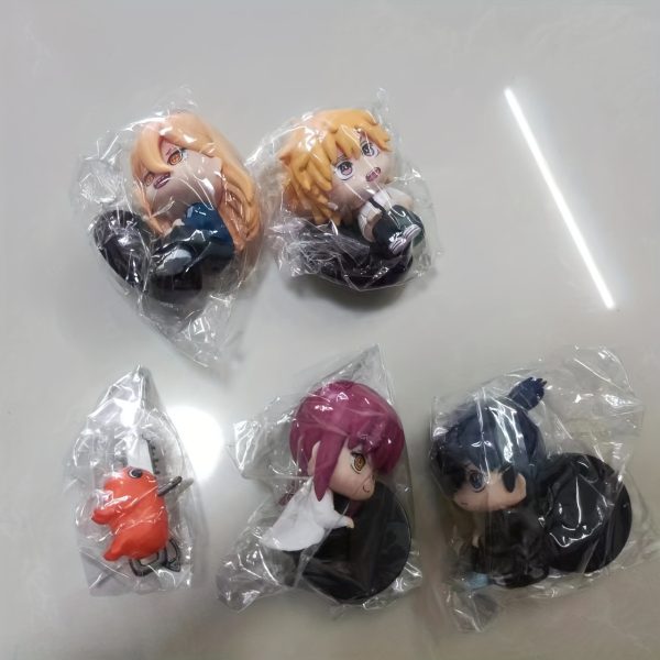 6pcs 6CM Q Version Chainsaw Man figure Pochita Power Electric Times Kawaii  Mini Figural Toys - Image 6