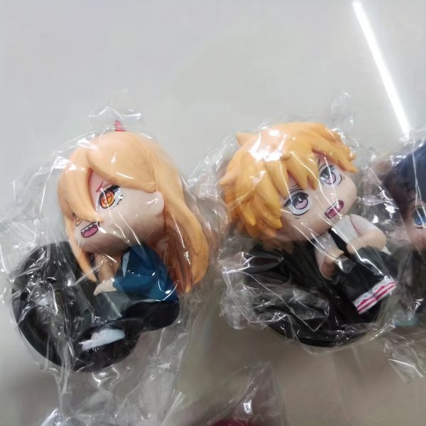 6pcs 6CM Q Version Chainsaw Man figure Pochita Power Electric Times Kawaii  Mini Figural Toys - Image 3