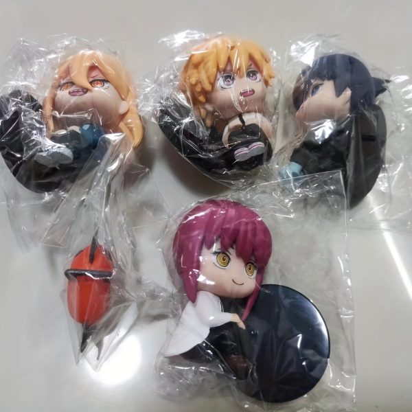 6pcs 6CM Q Version Chainsaw Man figure Pochita Power Electric Times Kawaii  Mini Figural Toys - Image 7