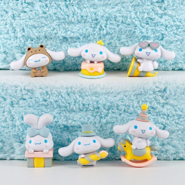 6pcs 6cm Sanrio Yugui Dog action figures set Party Big Ear Dog Pudding Dog Yugui Dog COS Unicorn Action Figures - Image 2