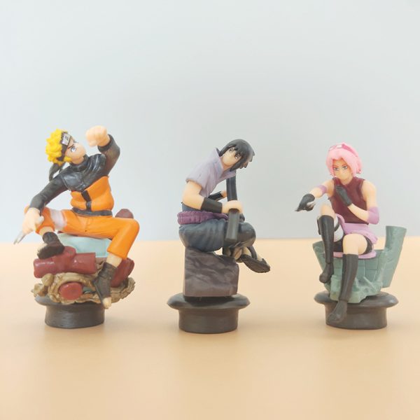 6pcs 8CM Naruto chess set International chess base Kakashi Sasuke model - Image 3