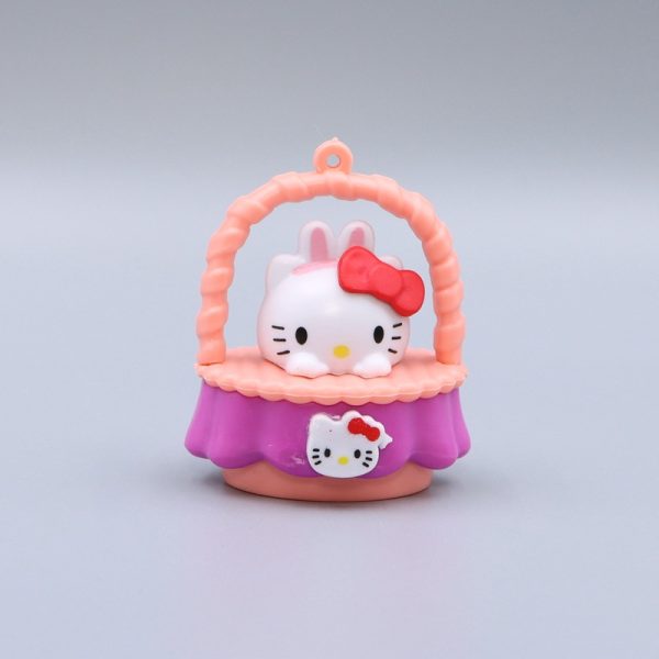 6pcs 5cm Sanrio Creative Basket Baby Sanrio Kuremirumimele figurines Kaidi Yugui Dog PVC Figure - Image 7