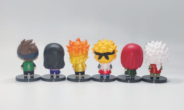 6pcs 7cm Naruto action figures set Bean-Eyed Uzumaki Action Figura Chibi Hinata Hyuga Jiraiya action figure - Image 6