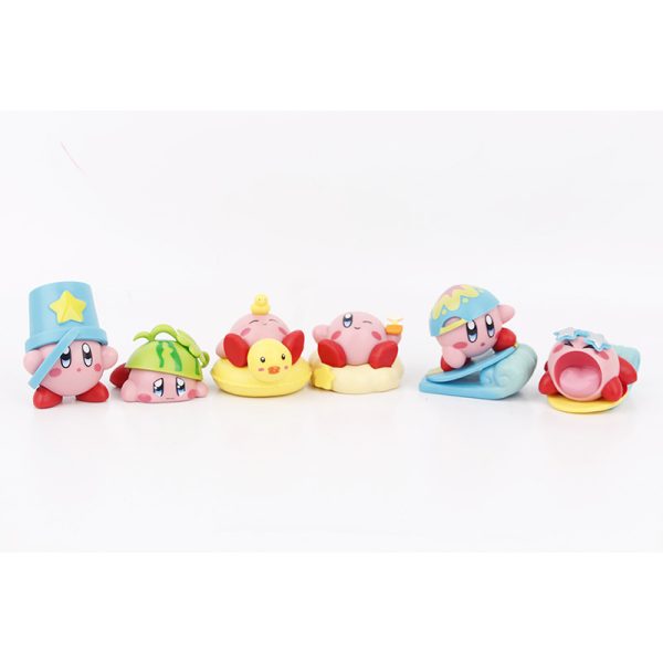 6pcs Kirby Generation 4 Game Kirby action figure collectible Kirby Dolls Cake Car-mounted Ornaments - Image 3