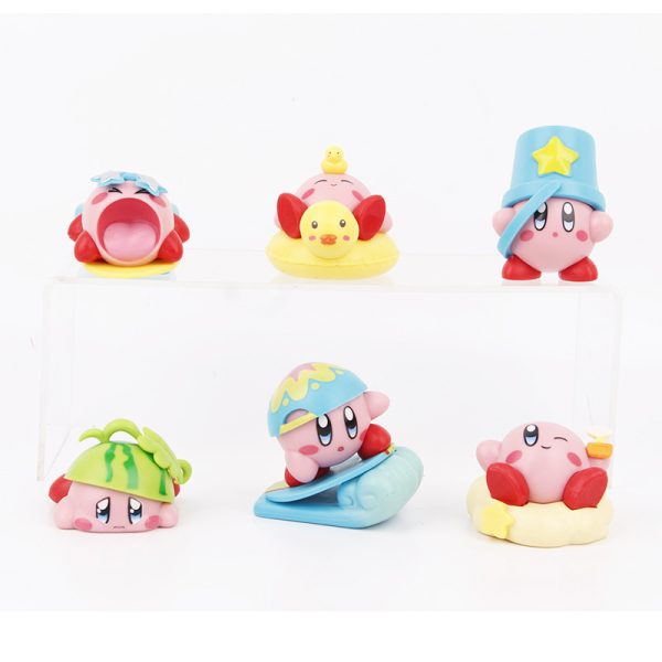 6pcs Kirby Generation 4 Game Kirby action figure collectible Kirby Dolls Cake Car-mounted Ornaments - Image 9