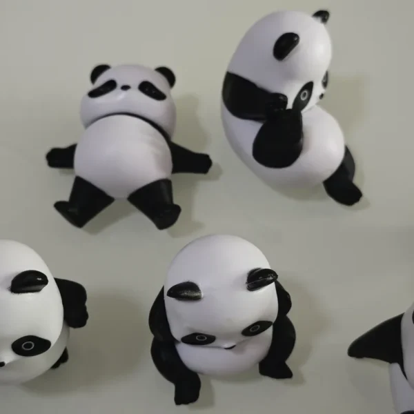8PCS Cute Panda Motion Cartoon Panda Figures Car Dashboard Ornaments Model Toys - Image 5