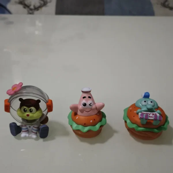 6PCS Spongebob Patrick Squidward Burger Figures Anime Toy Set - Image 3