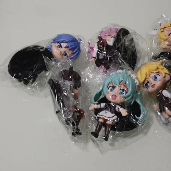 6pcs Q Version Hatsune Miku Figures Anime Gacha Capsule Toys Virtual Idol Stage Model Dolls Collectible - Image 7