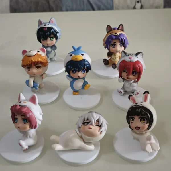 6pcs Q Version Blue Lock Figures Animal Cosplay Isagi Yoichi Chigiri Hyoma Toy Statues Collectible Anime Ornaments - Image 2