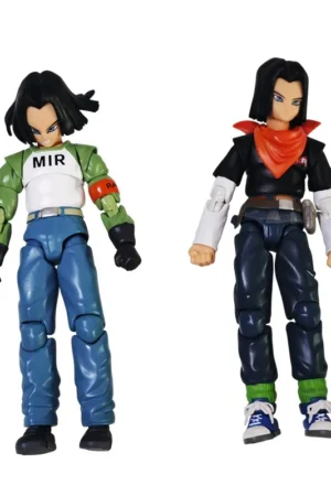 2PCS/SET Reissue Dragon Ball Super SHF Android 18 & Android 17 Action Figures Model