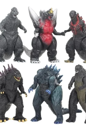 6PCS Godzilla Dinosaur Monster Action Figures Cake Topper Model Toy Set