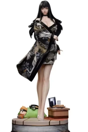 50CM Naruto Series Hinata Hyuga Princess Consort Ver. SEXY Figure Statue Ornament with 3 Real Cloth Outfit Sets