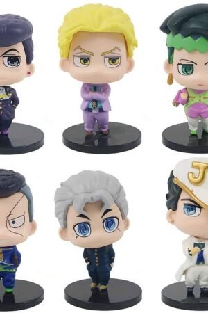 6Pcs JoJo's Bizarre Adventure figure set Action Figure Toy Jonathan Joseph Kujo Jotaro Collection Model Figura