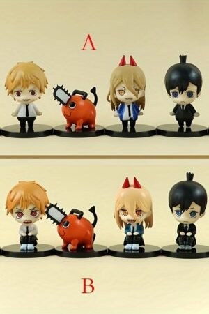 6Pcs/Set Chainsaw Man anime figure set Toys Pochita Power Model Anime Dolls For Kids Children Gift Figura