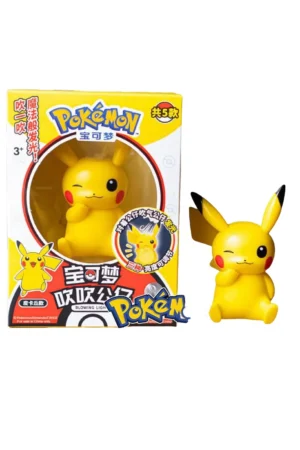 Pokemon Blow Toy Figures Pikachu Psyduck Bulbasaur Creative Inflatable Glowing Doll