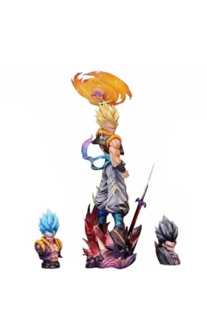 Dragon Ball Gogeta Cloud Rise Three Head Statue Anime Figure