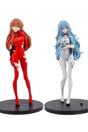 EVA Evangelion Rei Asuka Red Suit Long Hair Standing Anime Figure