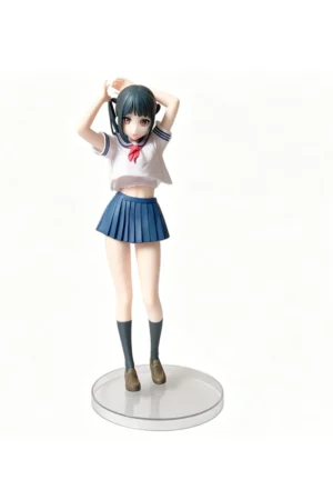 30CM Sailor Uniform Anime Girl Figure Standing Desk Display Collectible